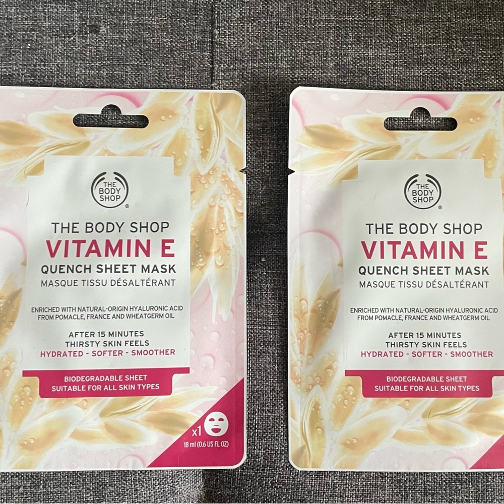 The Body Shop Vitamin E Hydrating Sheet Mask set of 2 🌸